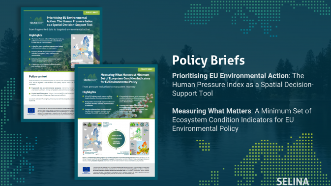 Two new SELINA policy briefs on ecosystem pressures and condition